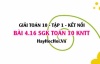 Bài 4.16 SGK Toán 10 tập 1 Kết nối tri thức